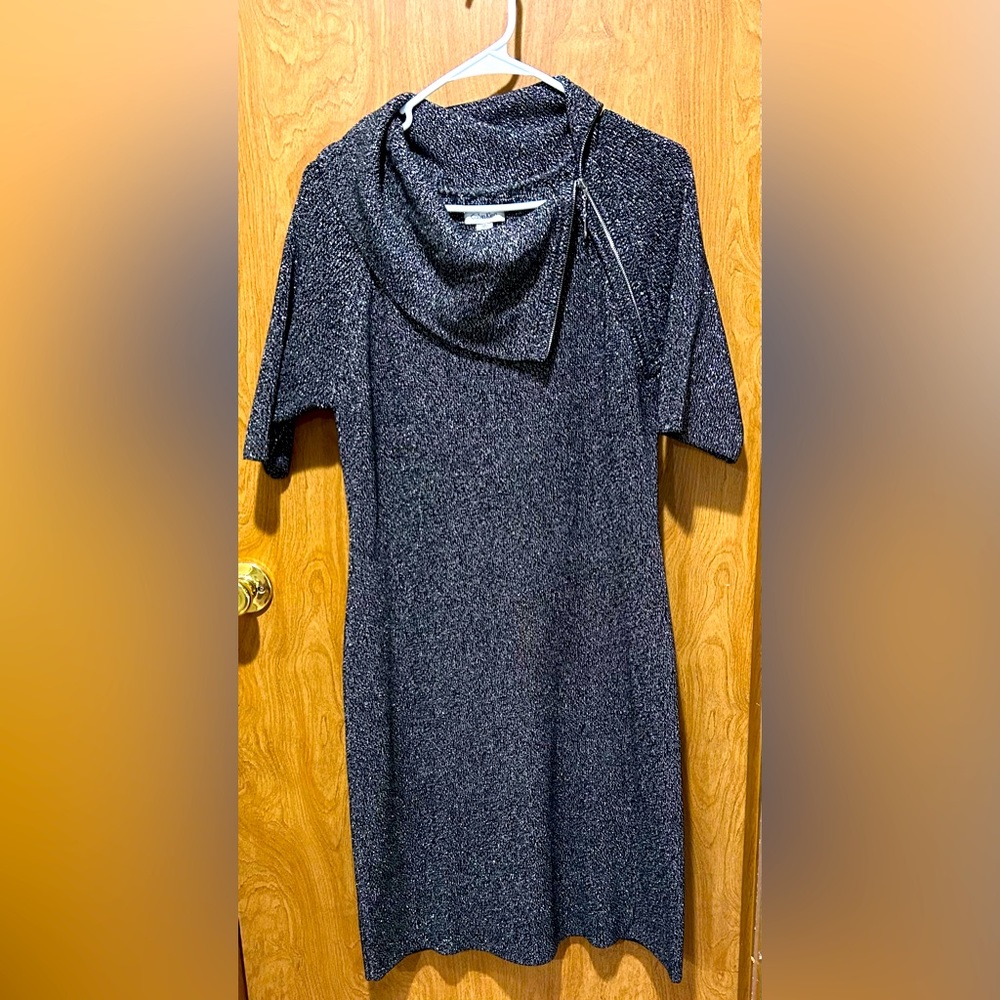 Calvin Klein Black Sparkle Sweater Dress Size L